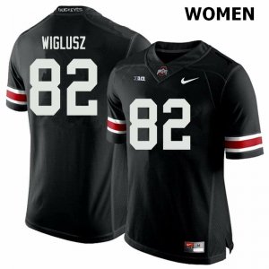 NCAA Ohio State Buckeyes Women's #82 Sam Wiglusz Black Nike Football College Jersey TCW3645OY